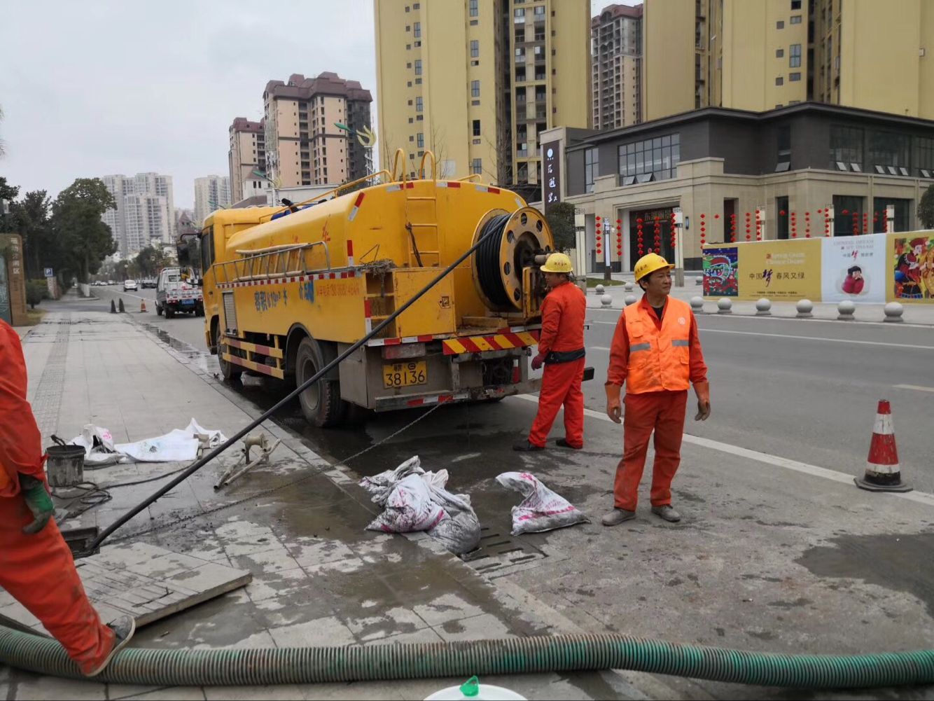 钟山排污管道清淤-管道清洗